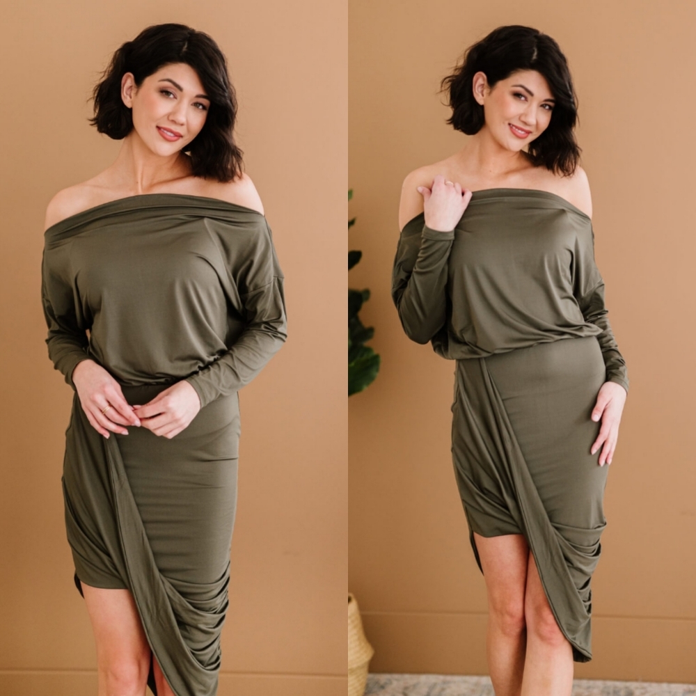 New York Chic Ruched Bodycon Dress